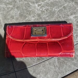 Dooney & Bourke Red Croc-Embossed Clutch